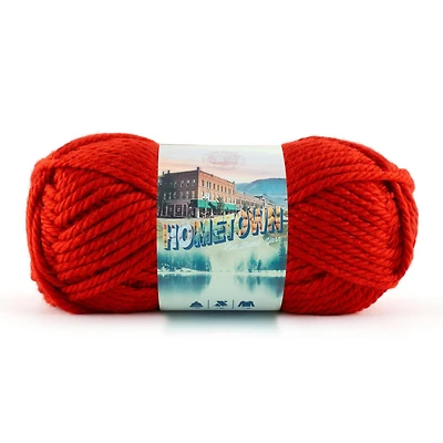 Lion Brand Yarn 135-113 HOMETOWN Cincinnati Red Fil acrylique super volumineux
