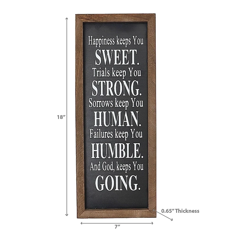 IH Casa Decor Framed Rect. Wood Sign God Keeps You Going