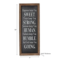 IH Casa Decor Framed Rect. Wood Sign God Keeps You Going