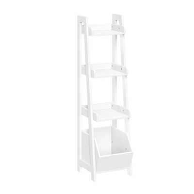 Maison RiverRidge® Étagère Amery en échelle à 4 niveaux de 330 mm (13 po) avec organisateur de rangement ouvert - Blanc