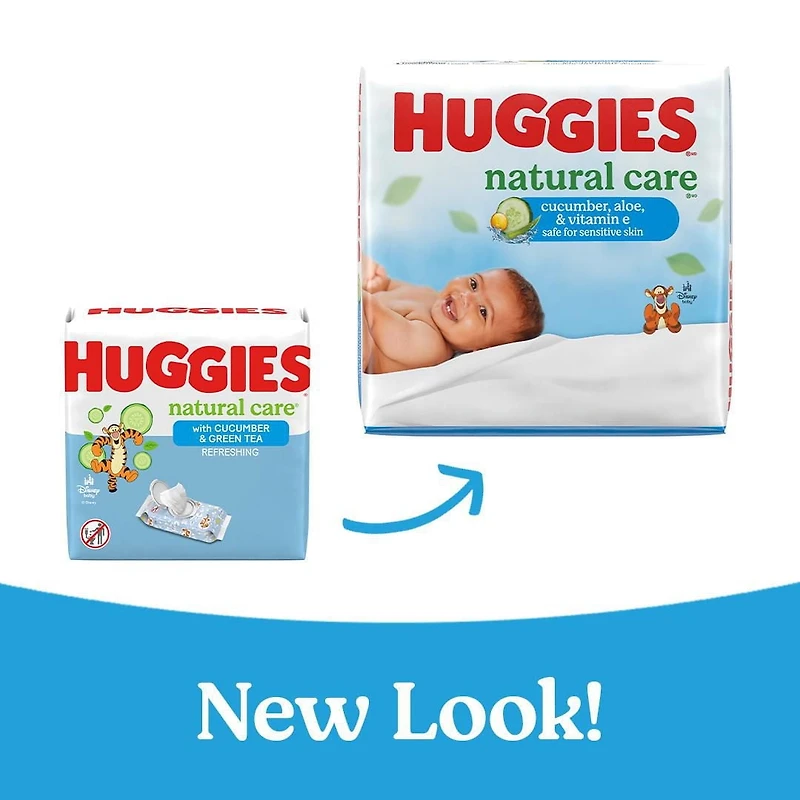 Huggies Natural Care Refreshing Baby Wipes, SCENTED, 6 Refill Packs, 1,008 Wipes, 1008 Wipes