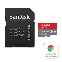 Carte SanDisk UltraMD microSDXCMC UHS-I de 128 Go* pour ChromebookMC