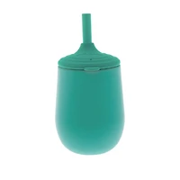 Nûby™ Gobelet d'Apprentissage pour Tout-Petit en Silicone, 100 % Silicone avec Paille TOUCH FLOW™ - Aqua