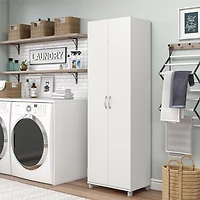 Systembuild Evolution Lory 24" Utility Storage Cabinet, White