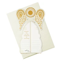 Carte de Noël en relief – Paper Wonder de Hallmark (Ange – structure en nid d'abeille)