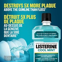 Listerine Antiseptic Mouthwash for Gingivitis and Teeth Plaque - Contains Thymol, Menthol, and Eucalyptol as essential oils  - 1.5L, 1.5 L
