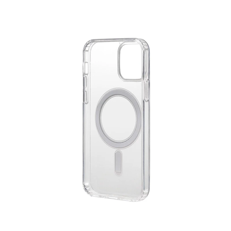 Étui mince et rigide compatible MagSafe pour téléphone iPhone 12 et iPhone 12 Pro blackweb (BWA22WI604C- Transparent)