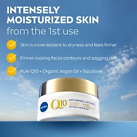 NIVEA Q10 Anti-Wrinkle Moisture Replenishment Day Face Cream, Dry Skin, 50 mL