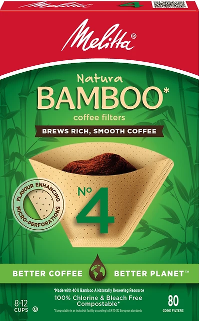 Filtres à café en bambou № 4 de Melitta Paq. de 80