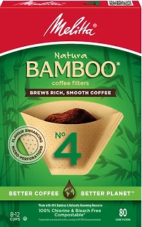 Filtres à café en bambou № 4 de Melitta Paq. de 80