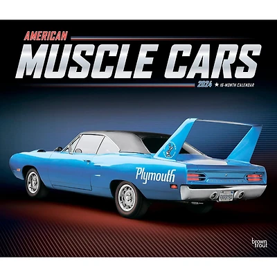 Muscle Cars Américaines 2024 35.56x60.96 CM Mur Deluxe Calendrier, 9781975466411