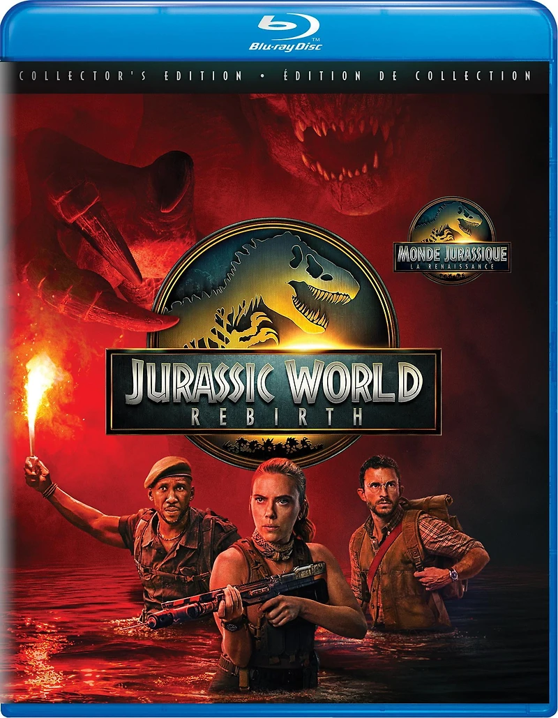 Jurassic World Rebirth Collector's Edition (Blu-Ray), starring Scarlett Johansson, Mahershala Ali, and Jonathan Bailey [2025]