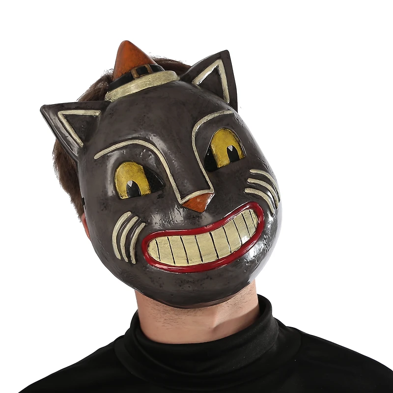 Vintage Black Cat Mask for Adults, Plastic, Unisex, Halloween Costume Accessory for Adults, by Way to Celebrate