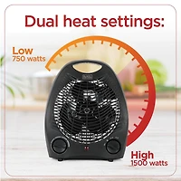 BLACK+DECKER Chauffage léger pour usage intérieur, chauffage infrarouge 1500 W avec protection contre la surchauffe