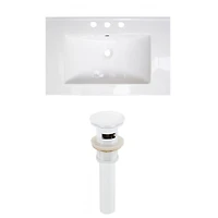 American Imaginations 25-in. W Ceramic Top Set White AI-23916