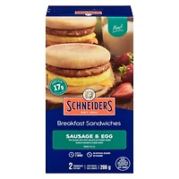 Schneiders Sausage & Egg Breakfast Sandwiches, 2 per pack, 288 g