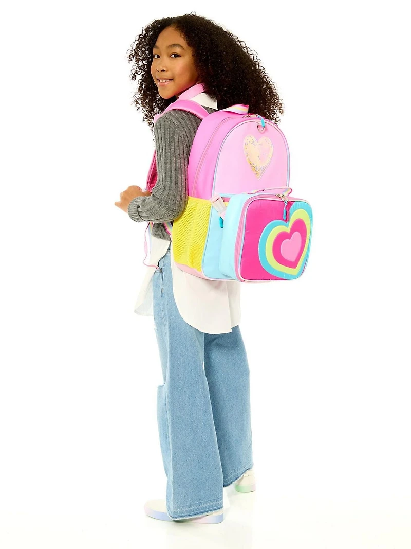 ENSEMBLE DE SAC À DOS MATELASSÉ COEUR 3 PIÈCES