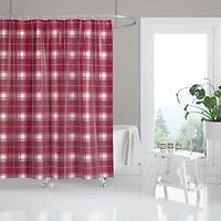 Chalet Plaid PEVA Shower Curtain