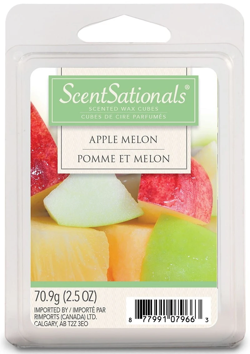 Cubes de cire parfumée ScentSationals - Pomme et Melon 2,5 fois (70,9 g)