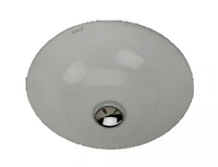 Imaginations américaines 15,75 pouces. L 15,75 pouces D Lavabo sous plan de salle de bain rond certifié CSA de couleur blanche