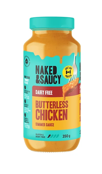Poulet au beurre sans beurre Naked & Saucy, sans produits laitiers, sauce à ajouter à votre protéine, 350 g Sauce à ajouter à protéine