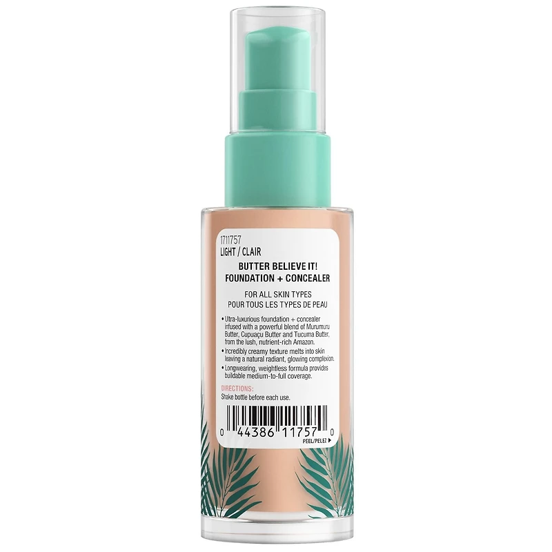 MURUMURU BUTTER FOUNDATION + CONCEALER - MEDIUM, foundation and concealer in one