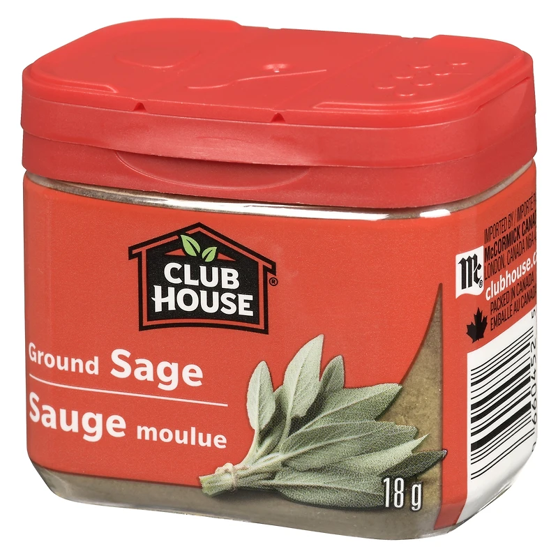 Club House, sauge moulue, boîte en plastique, 18 g Club House SAUGE MOULUE 18 G
