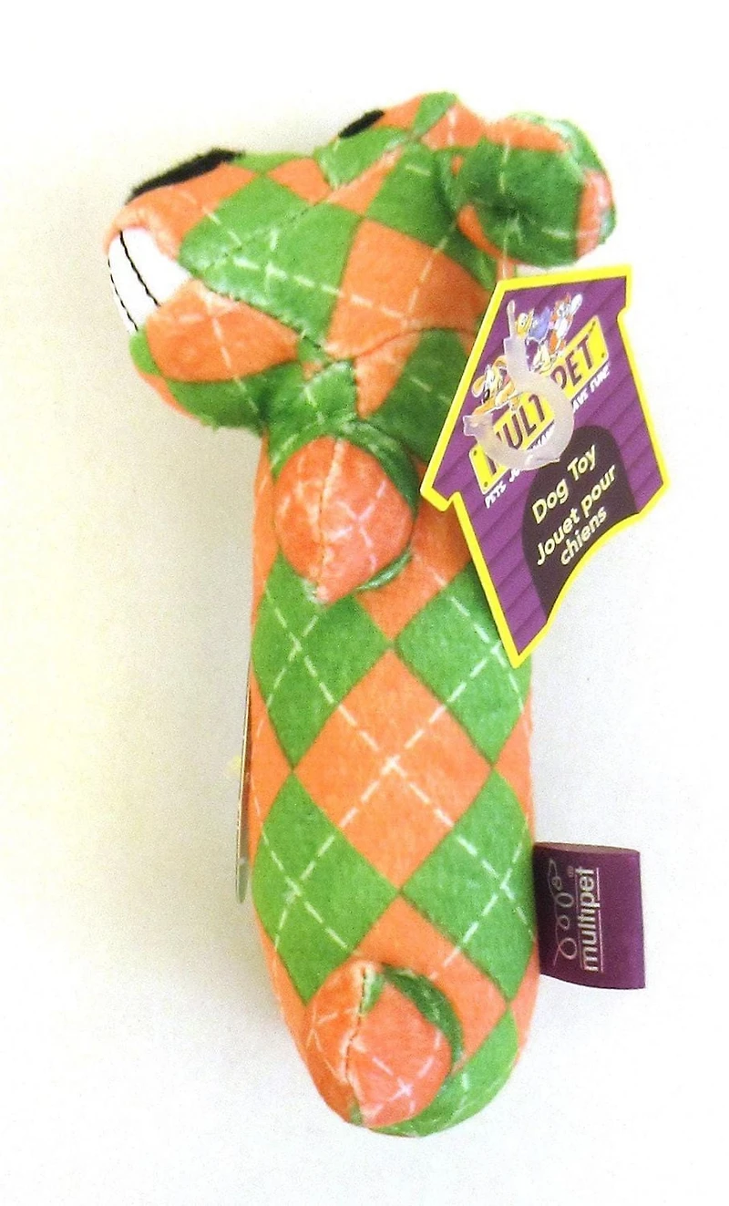 Le chien Loofa original en tissu éponge doux avec un couinement grogne et un couinement régulier Jouet chien Loofa qui couine