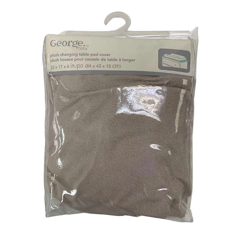 Housse de coussin pour table à langer George Baby - Beige 16 x 32 pouces