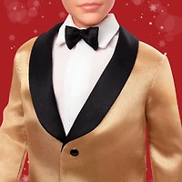 Barbie-Poupée Signature Ken Joyeux Noël 2025-avec veste dorée