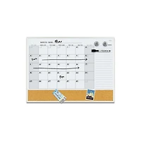 Quartet Tableau effaçable à sec combiné, cadre en aluminium mince, 23 po X 17 po