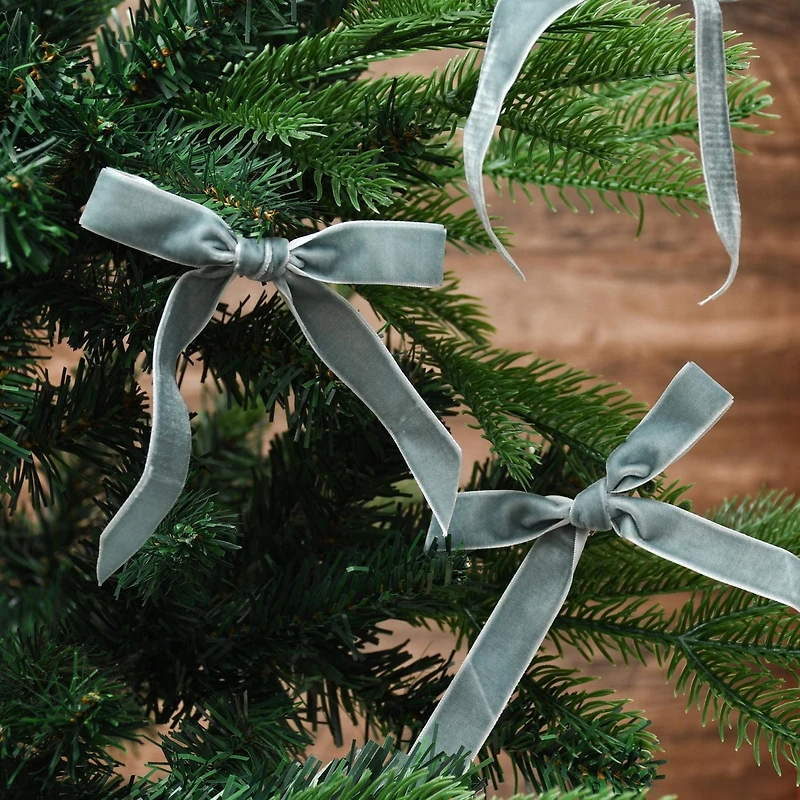 FRAÎCHE tissu bleu clair arc ornement Set, 6 comptes