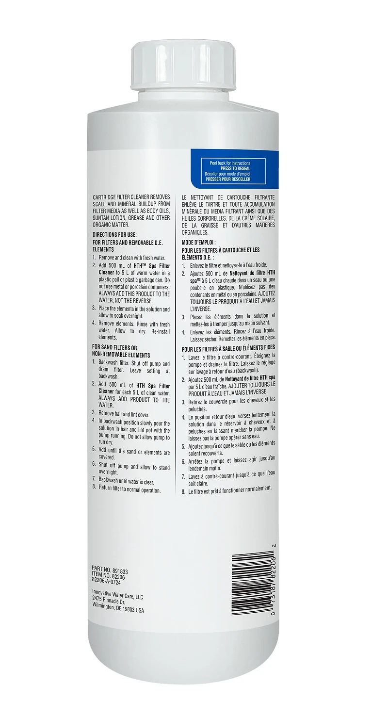 hth Spa Filter Cleaner, 500 mL