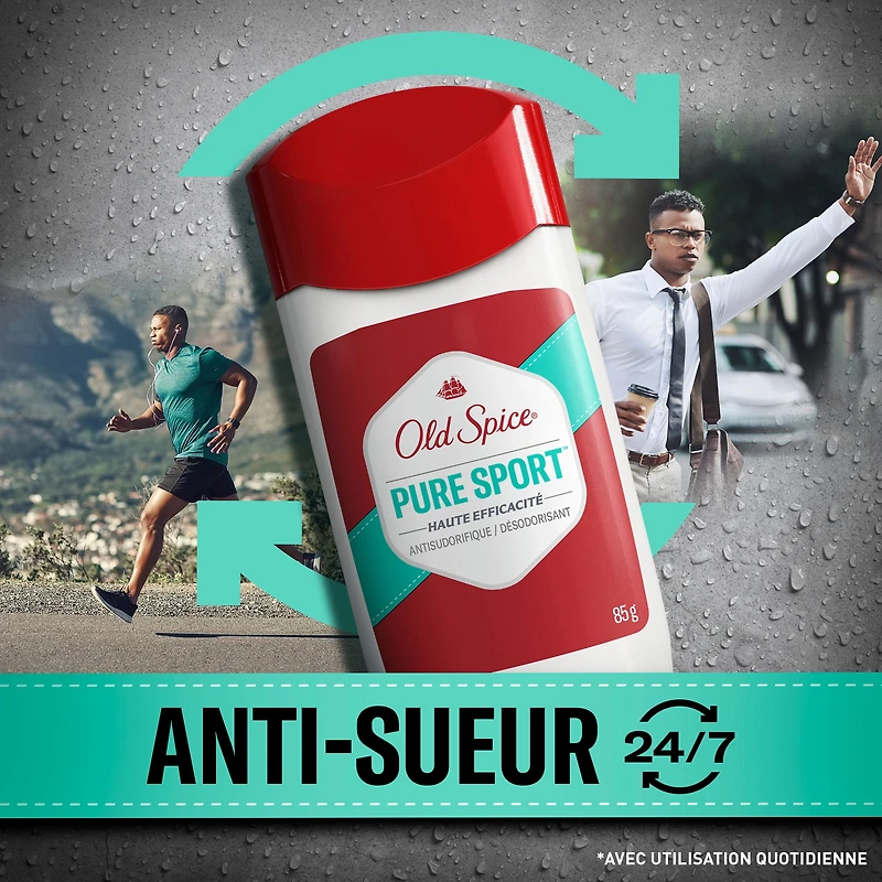 Antisudorifique et désodorisant Old Spice High Endurance pour hommes, protection de 48 heures, parfum Pure Sport 96 g