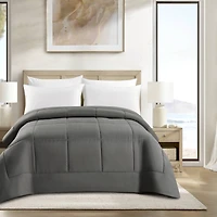 Swift Home Couette de Substitution au Duvet Basic, Toutes Saisons Hypoallergénique et Confortable, Queen, Gris