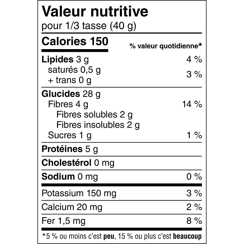Quaker Gruau une minute 900 g.