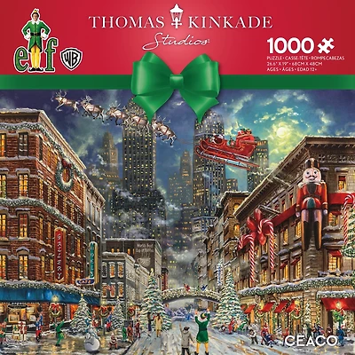 Ceaco Thomas Kinkade Elf 1000-Piece Interlocking Jigsaw Puzzle for Adults Ages 14+