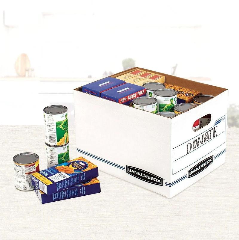 Boîtes de rangement standarde de Bankers Box® - paq. de 3 Les boîtes de rangement à résistance standard Bankers Box® Stor/File™ sont idéales pour un usage occasionnel.