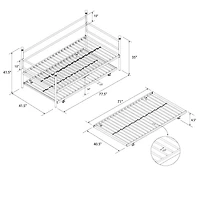 DHP Daybed and Trundle, Black Metal