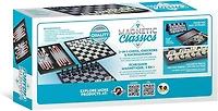 Tradeopia Magnetic Classics – 10 Inch Magnetic 3 in 1 Chess Checkers & Backgammon Game