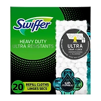 Recharges de linges secs multi-surfaces ultra résistants pour balai Swiffer pour balayer et nettoyer les planchers, parfum Frais Unstopables, 20unités 20CT