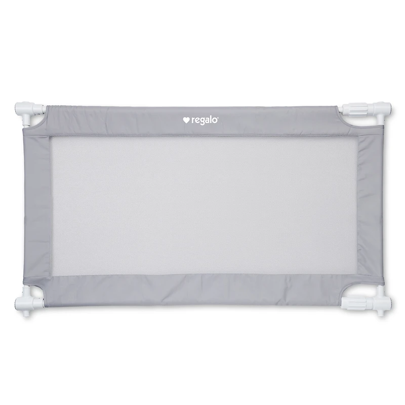 Regalo Barrière de Sécurité Bébé et Animaux Extensible 50" – Barrière Gris à Fixation Sans Perçage pour Portes ou Couloirs, Convient pour Ouvertures de 27,5 à 50 po
