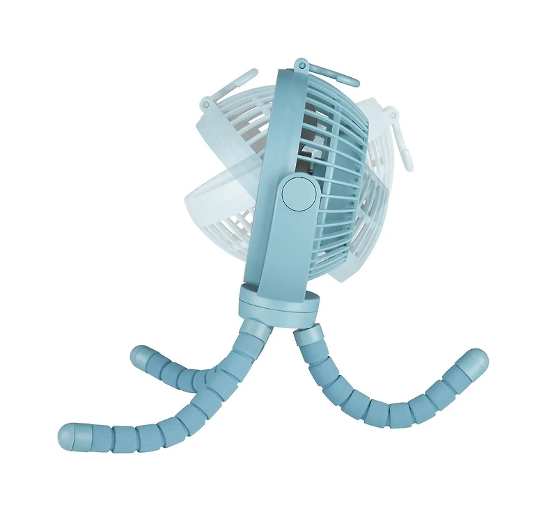 Ventilateur flexible personnel rechargeable Mainstays, bleu