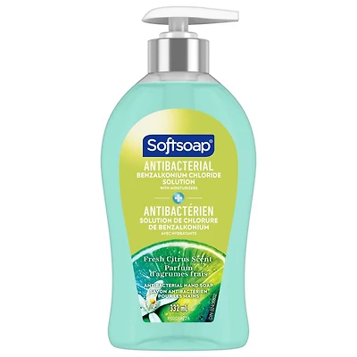 Softsoap Antibacterial Liquid Hand Soap Pump, Fresh Citrus - 332 ML, Liquid Soap
