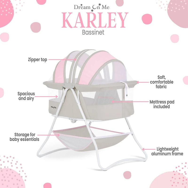 Bassinette Karley Dream On Me Berceau portable/pliable