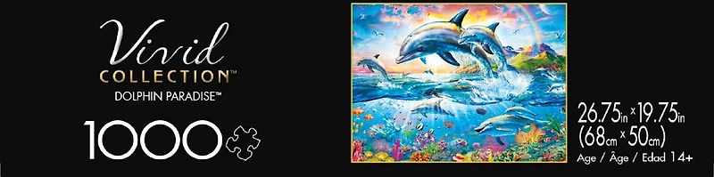 Buffalo Games Vivid Collection Dolphin Paradise 1000 Piece Jigsaw Puzzle
