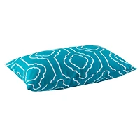 Outdoor Lumbar Cushion 12x20in - Bright Blue Geo