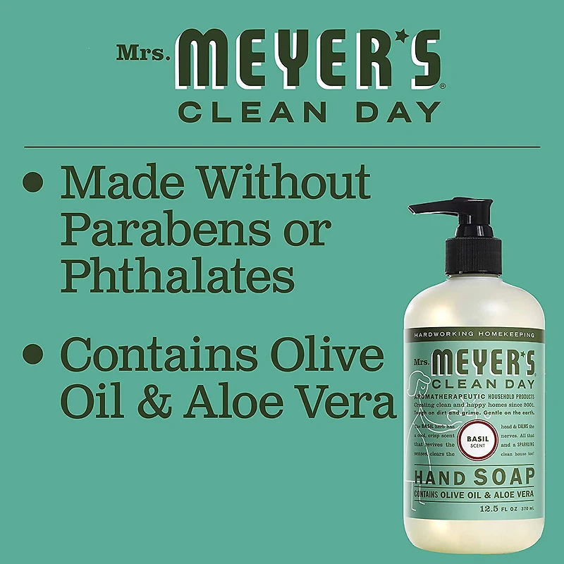 Mrs. Meyer's® Clean Day Savons pour les mains - Parfum de Basilic