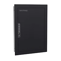 Sanctuary 21.8" Tall In-Wall Vault, Steel Vault, Designed To Mount For Home & Office With Electronic Lock, Black (0.49 Cu. Ft.) - SA-IWV-B