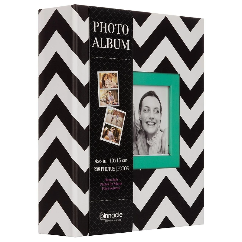 Album de photos Pinnacle Frames à motif de chevron à 2 photos par page